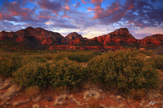 D162 Sunrise Red Rock Mountain Secret Wilderness, Sedona, Arizona print