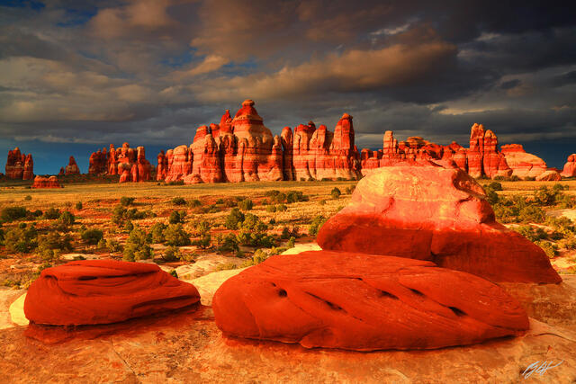 D204 Sunset and the Needles, Canyonlands, Utah print