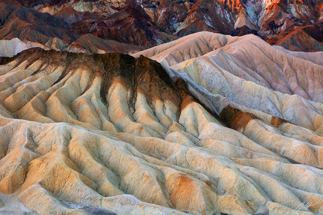 D275 Alluvial Fans, Zabriskie Point, Death Valley, California print