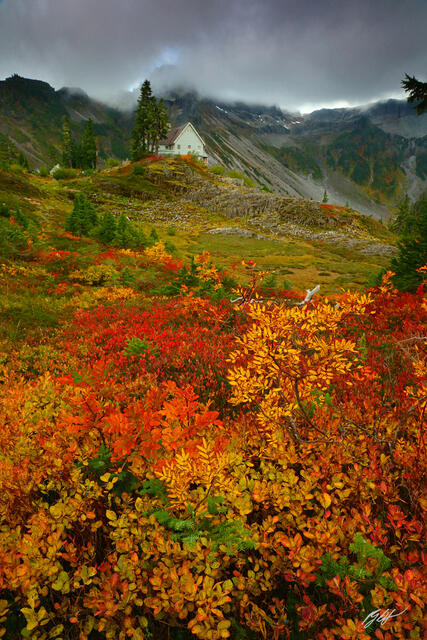 F294 Fall Color and Heather Meadows Visitor Center, Washington print
