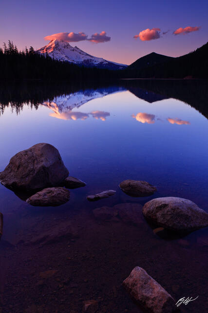 M415 Sunrise Mt Hood Reflected in Lost Lake, Oregon print