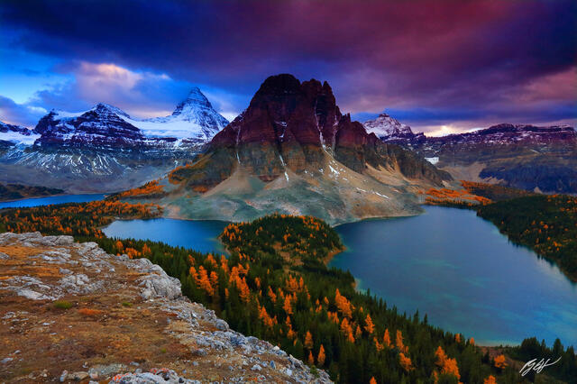 M447 Sunset Mt Assiniboine, British Columbia, Canada print