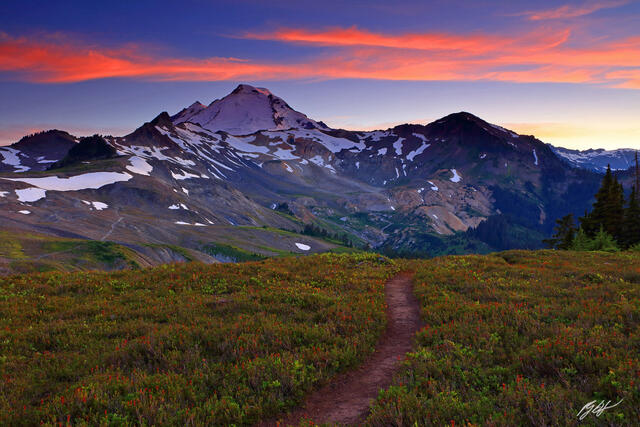M494 Sunset Mt Baker, North Cascades, Washington print