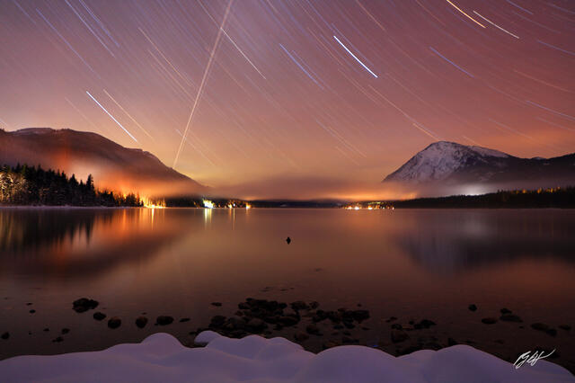W152 Star Trails over Lake Wenatchee in Washington print