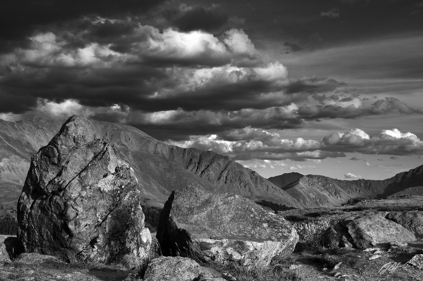 Rocks and Cool Clouds from Independence Pass in Colorado