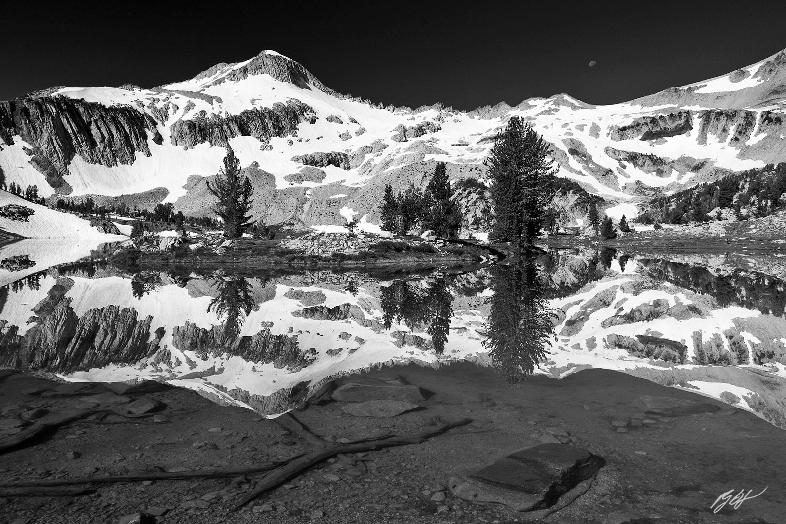 The Eagle Cap reflected in Glacier Lake in the Eagle Cap Wilderness in Oregon