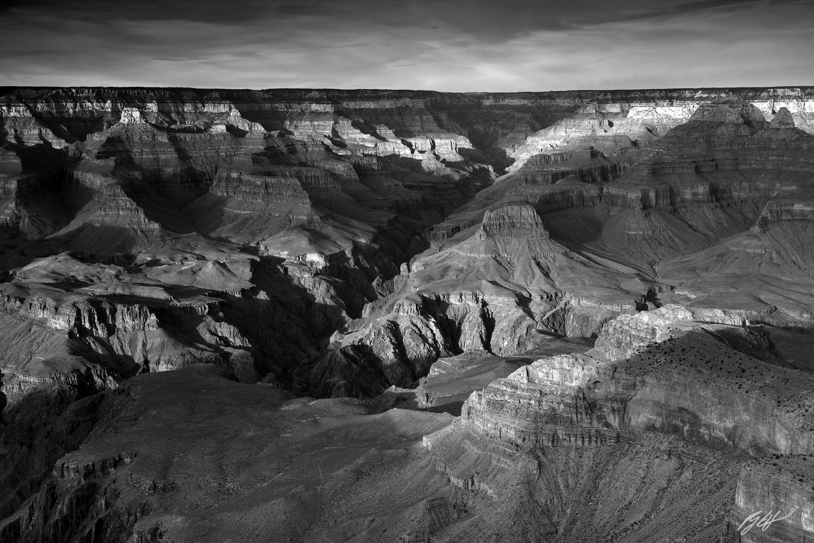 evening Light and the Grand Canyon from Toroweep in Grand Canyon National Park in Arizona