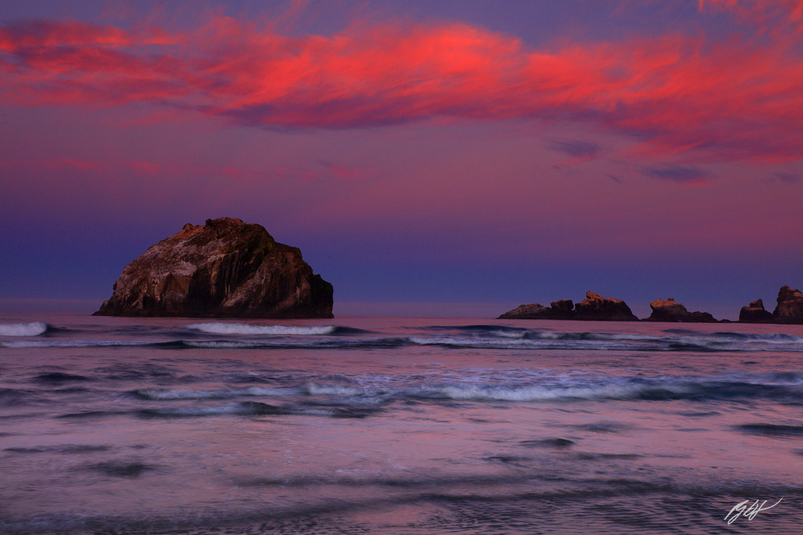 Sunrise Face Rock from Face Rock Beach in Bandon on the Southern Oregon Coast