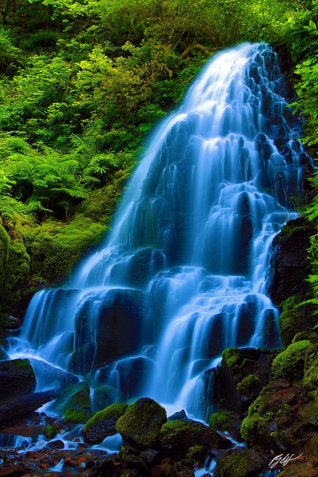 Fairy Falls in the Columbia River Gorge National Scenic Area in Oregon