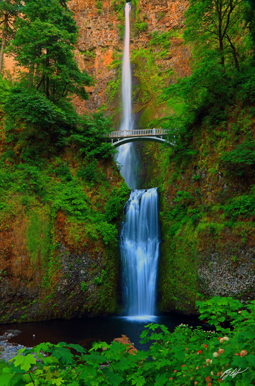 Multnomah Falls in the Columbia River Gorge National Scenic Area in Oregon