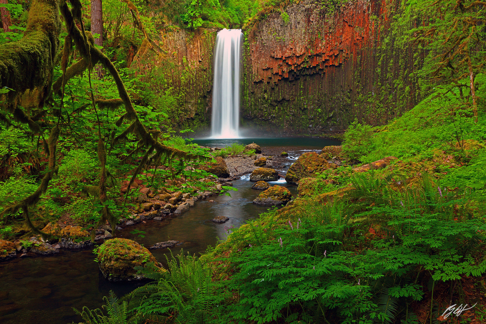 Abiqua Falls in the Cascade Mountains in Oregon