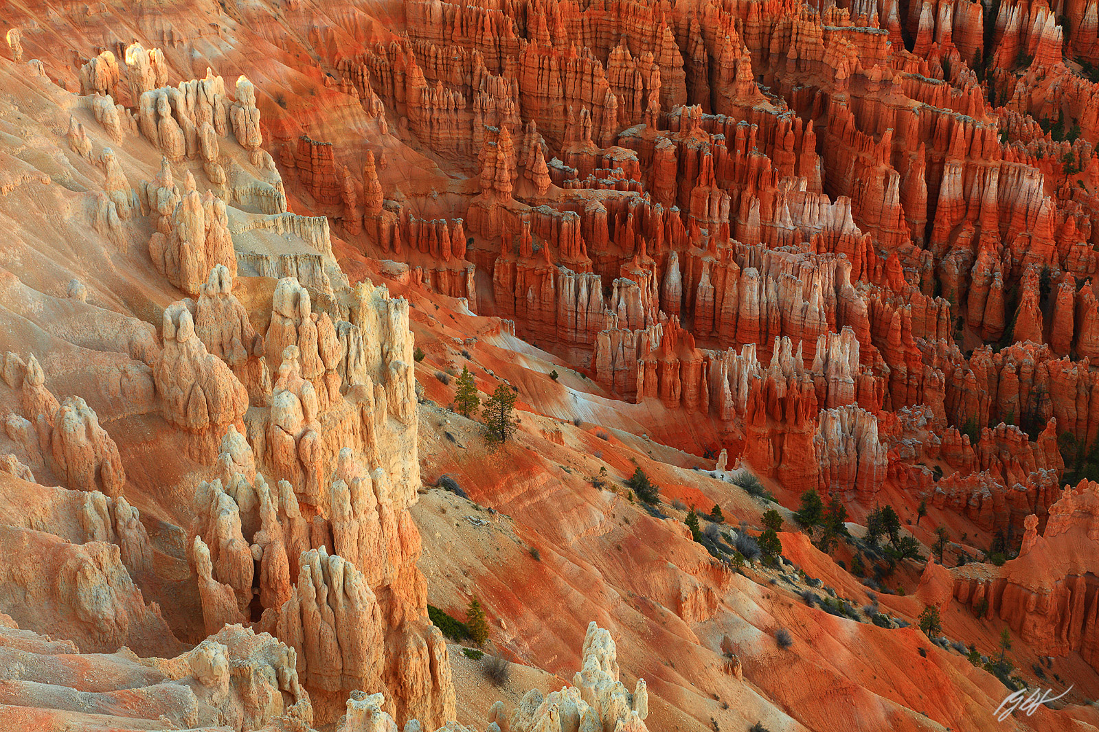 Hoodoo Formations from Inspiration point in Bryce Canyon National Park in Utah