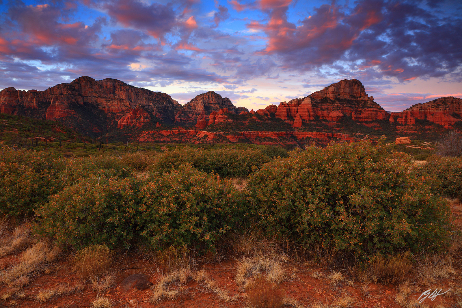 Sunrise in the Red Rock Mountain Secret Wilderness in Sedona Arizona