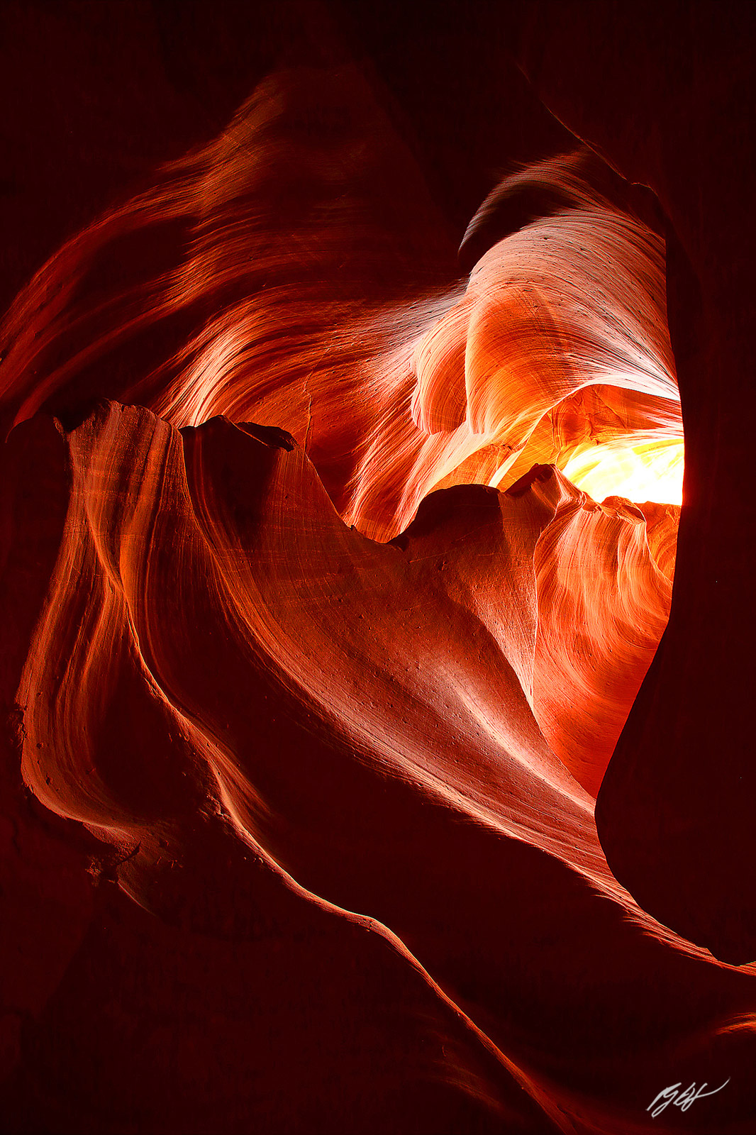 The Heart Formation in Upper Antelope Canyon, Lake Powell Navajo Tribal Park in Arizona