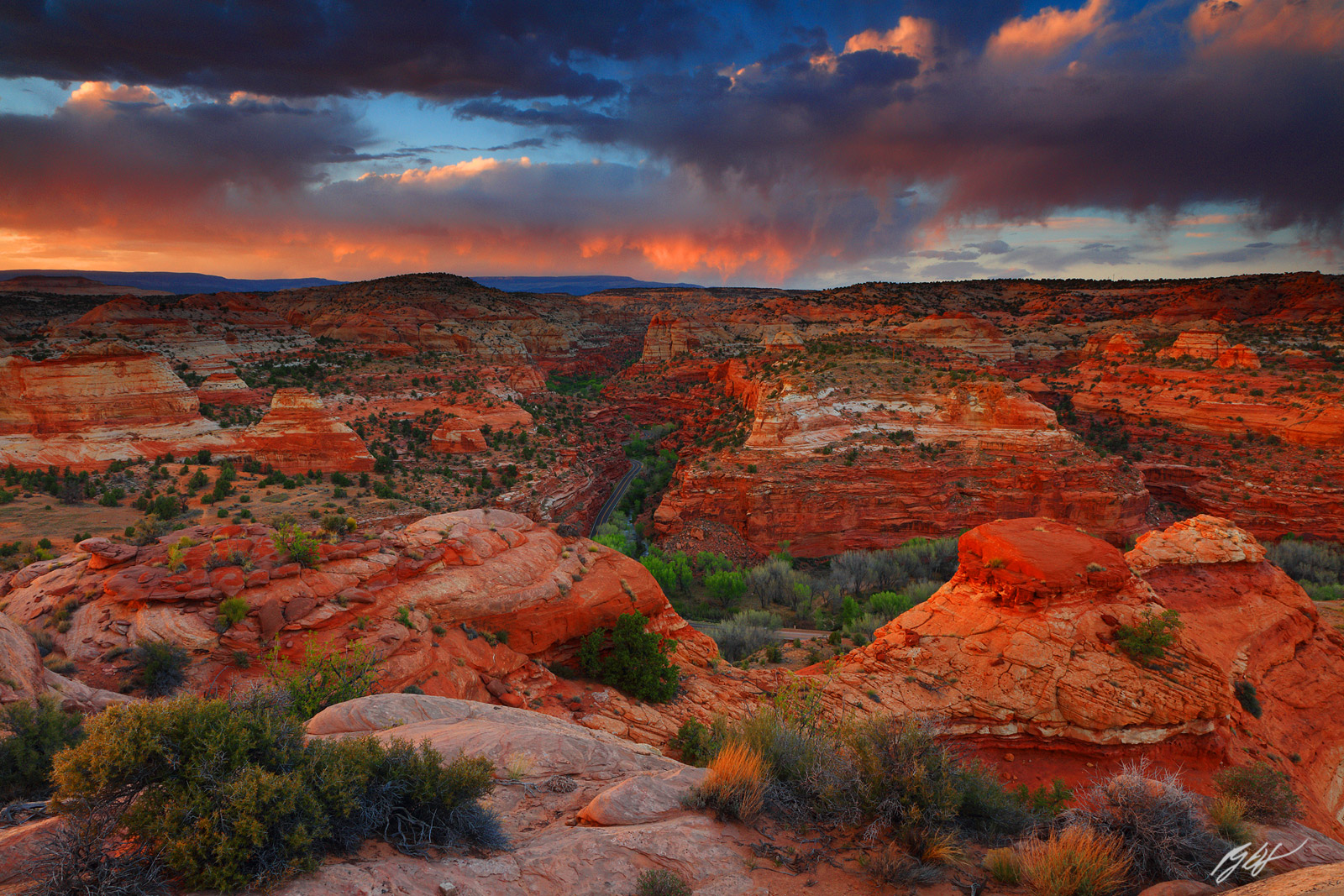 Sunset over Escalante Canyon in Grand Staircase-Escalante National Monument in Utah