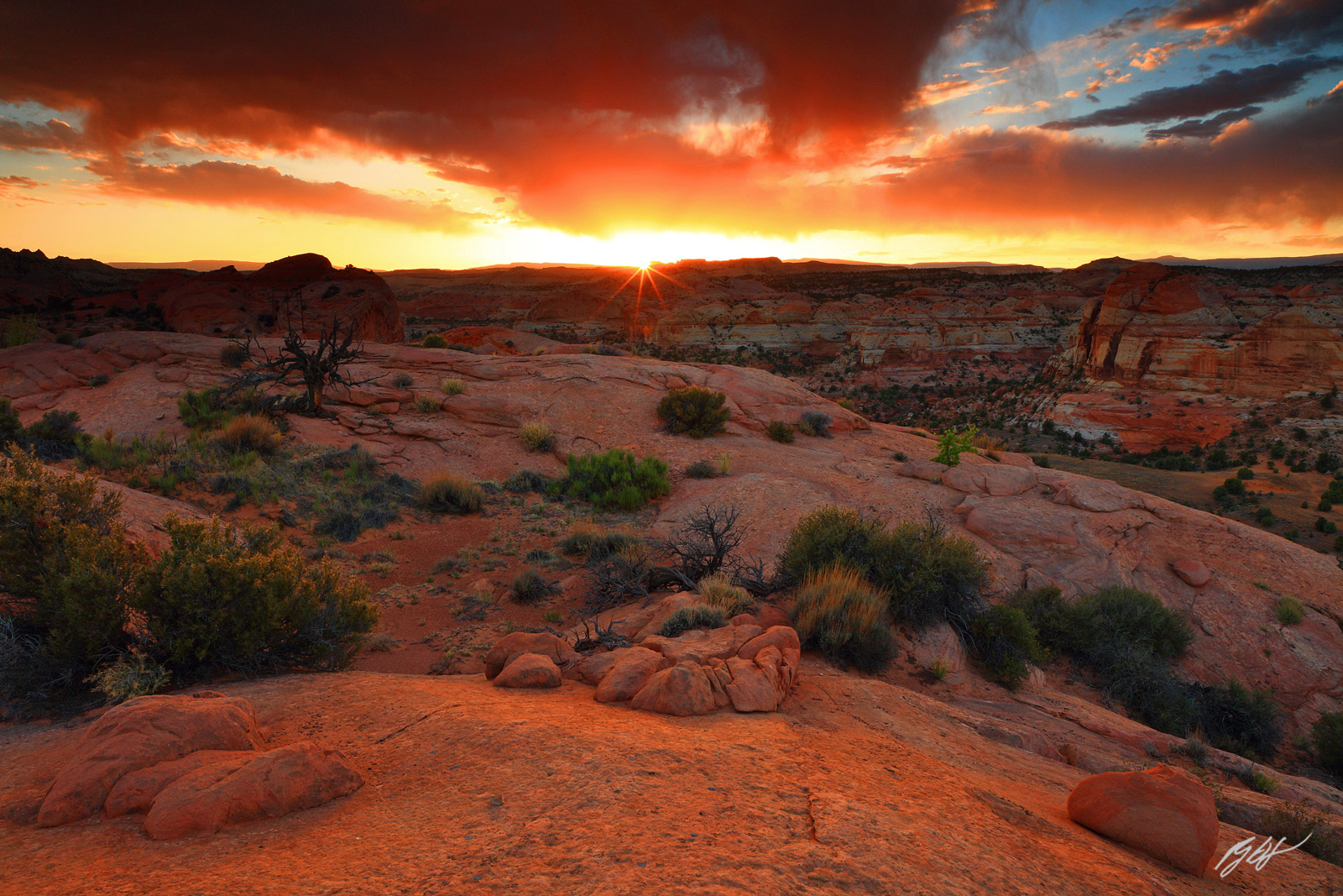 Sunset over Escalante Canyon in Grand Staircase-Escalante National Monument in Utah