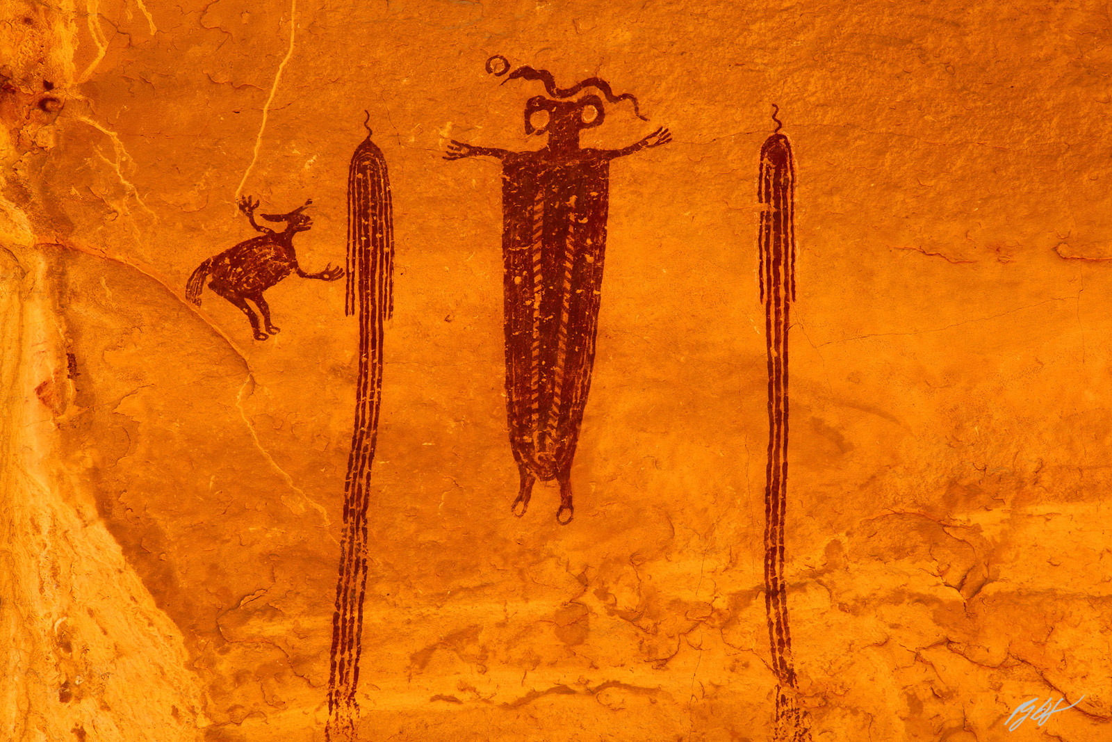 Head of Sinbad Petroglyphs in San Rafael Swell in Utah
