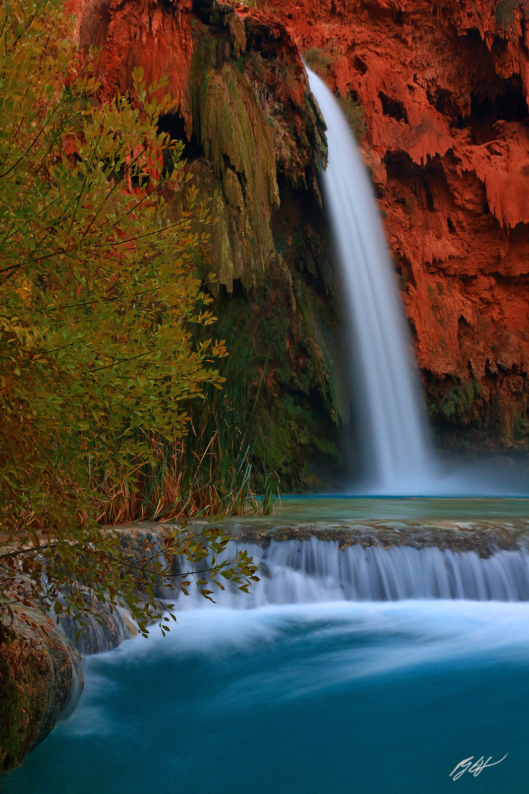 Havasu Falls in Havasu Canyon, on the Havasupai Indian Reservation in Arizona