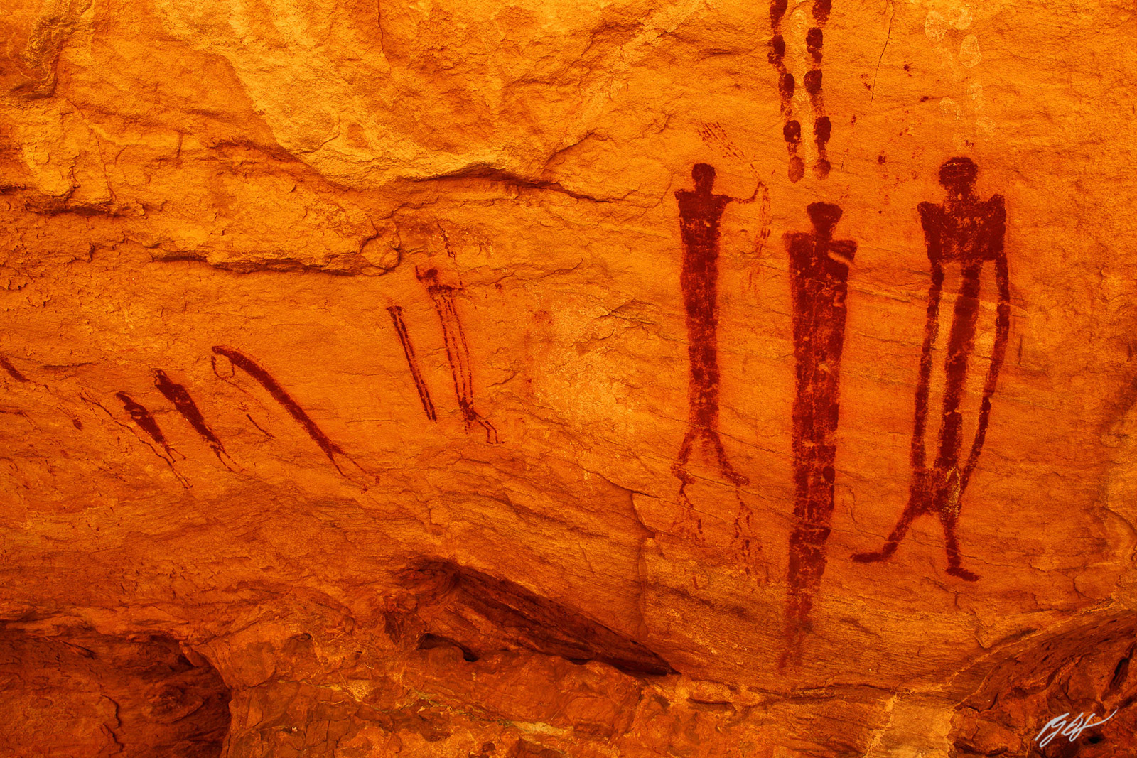 Thou Shalt Follow Petroglyph in Wild Horse Canyon in the San Rafeal Swell in Utah