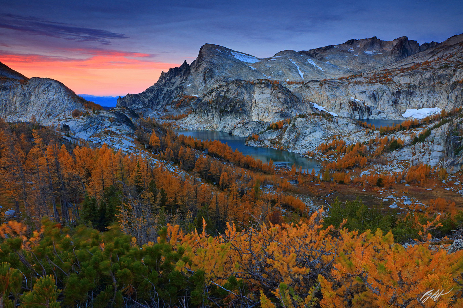 Golden Larch and Little Anna Purna in the Enchantments, Alpine Lakes Wilderness in Washington