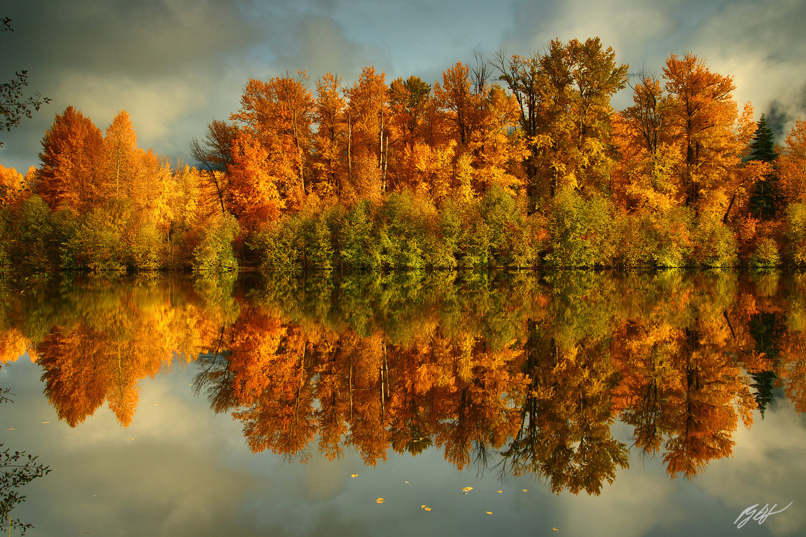 Fall Reflected in Easton Ponds in the Wenatchee National Forest in Washington