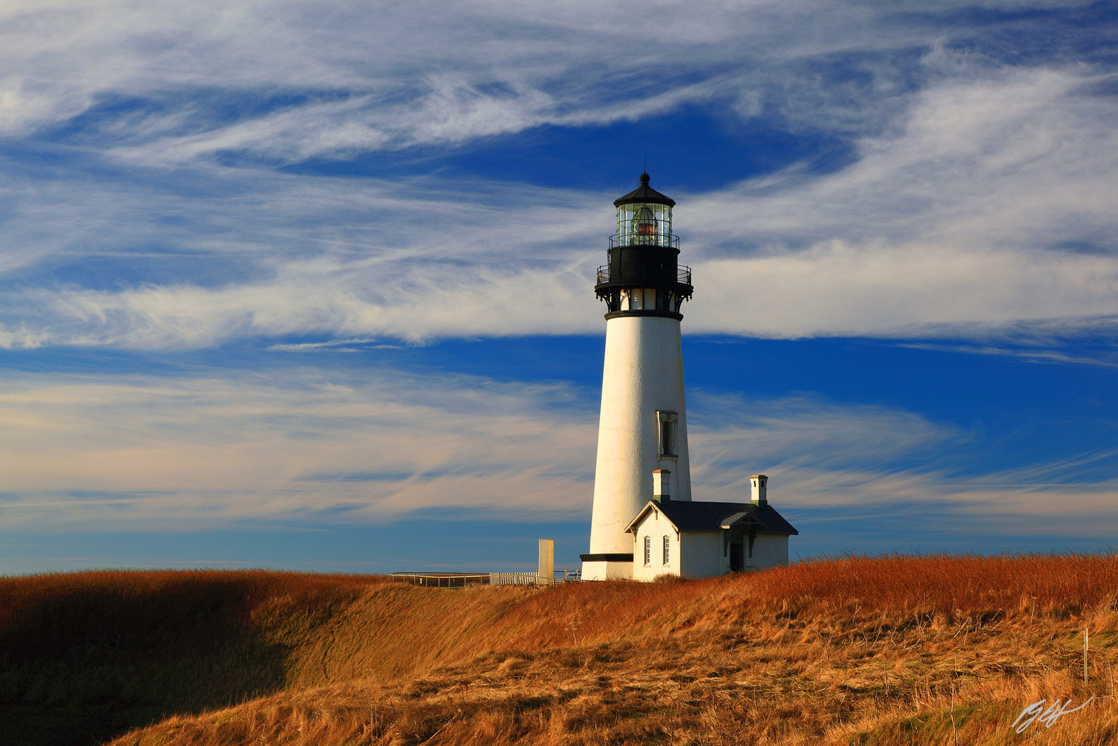 Yaquina Head Lighthouse in Yaquina Head National Outstanding Area on the Oregon Coast