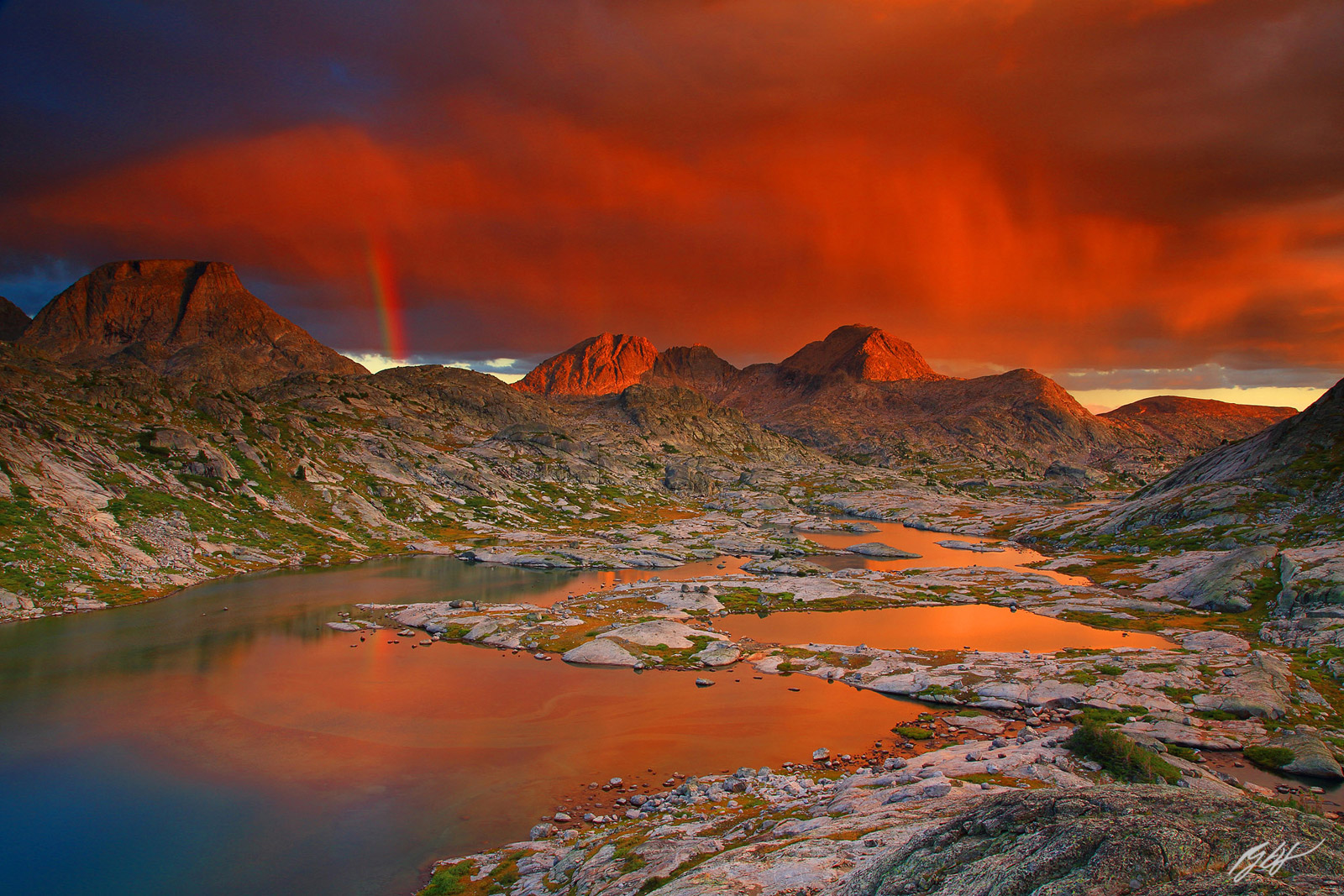 Sunset on Raincloud in the Titcomb Lakes Basin in the Wind Rivers Range in Wyoming