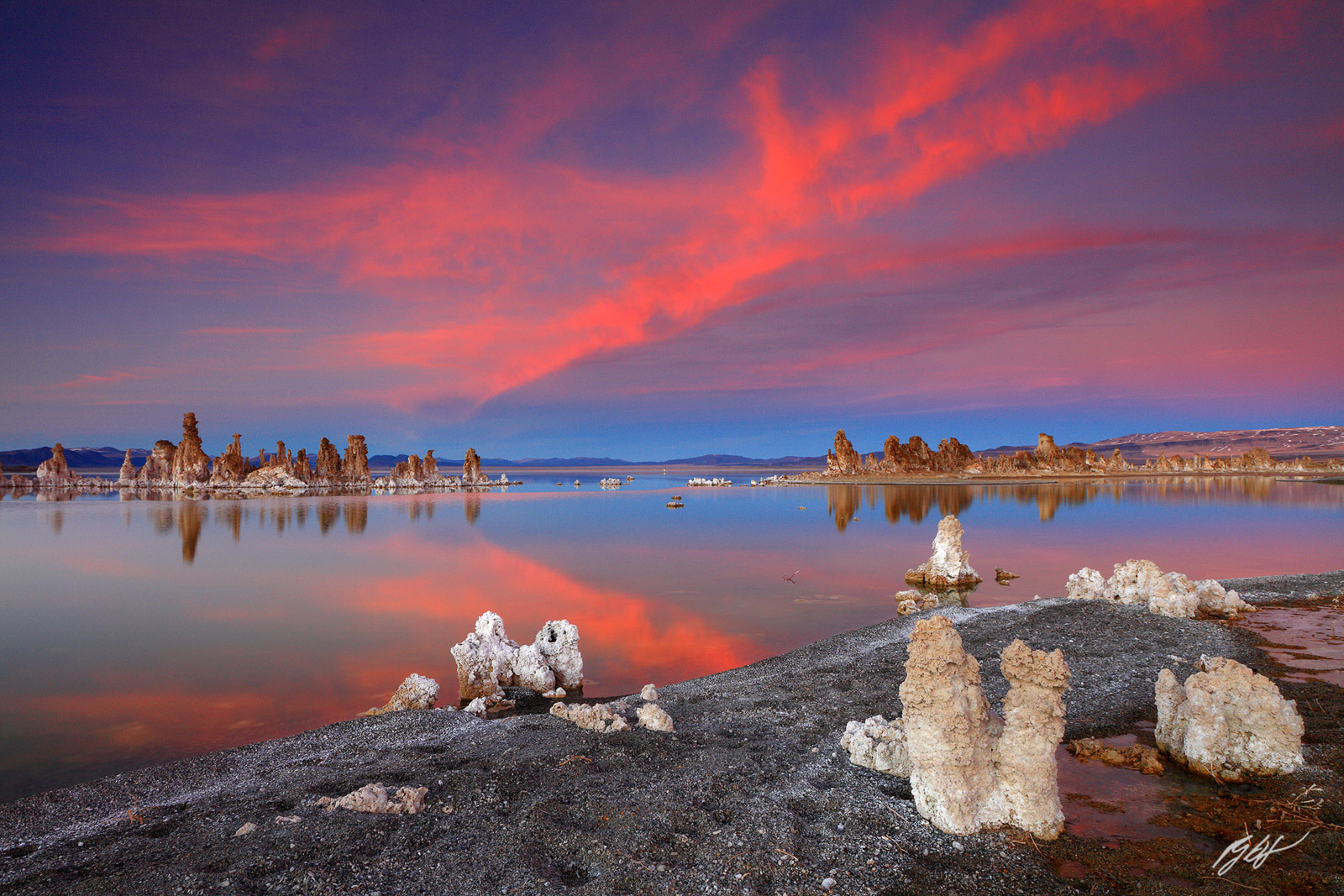 Sunset and Tufa Formations, Mono Lake, California