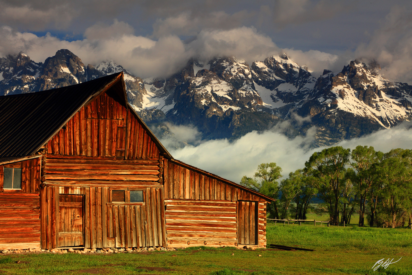 Morning Light on the T. A. Moulton Barn along Mormon Row in Grand Teton National Park in Wyoming
