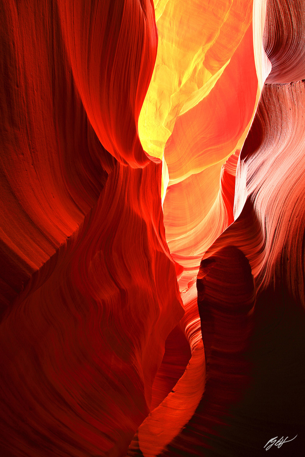 Colors of Reflected Light in Lower Antelope Canyon in Arizona