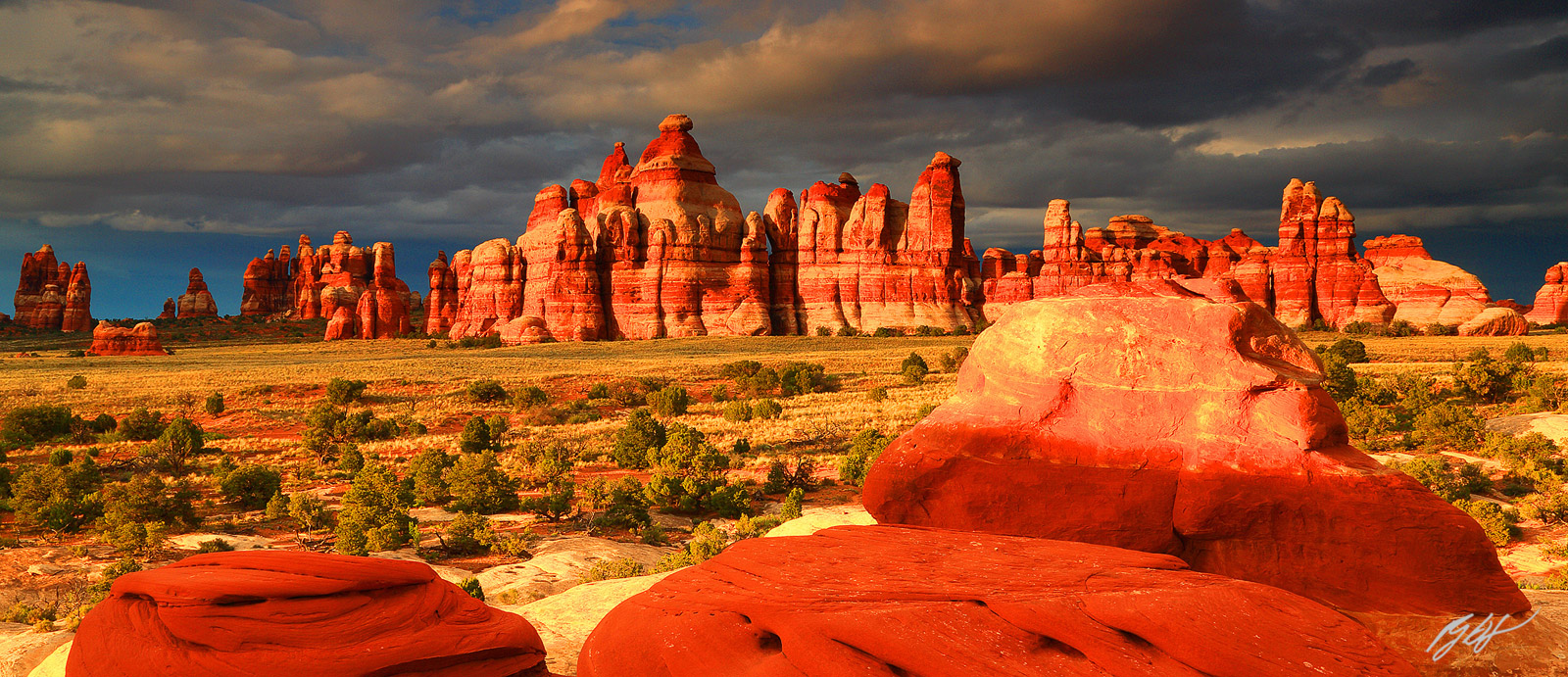 Sunset and The Needles, Chesler Park in Canyonlands National Park in Washington