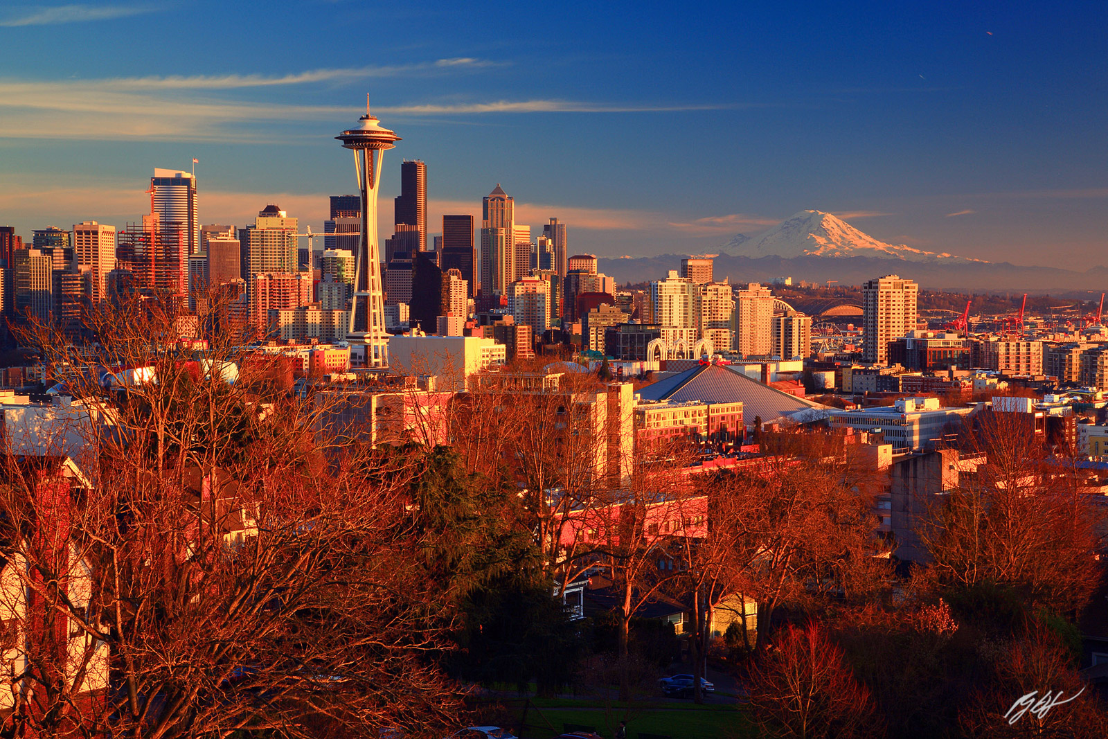 Seattle Skyline from Kerry Park on Queen Ann Hill from Seattle Washington