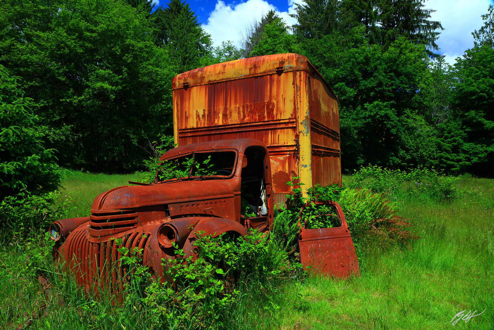 Rusty Truck at the Kester Historic Homestead in Olympic National Park in Washington